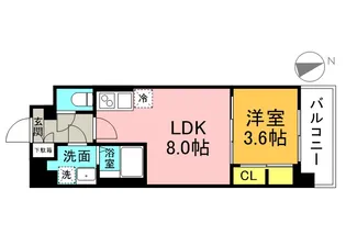 Alivis緑橋【3階】の間取り