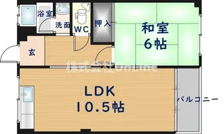 サクラコート高安【4階】の間取り