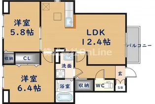 メゾン花園Ⅱ【1階】の間取り