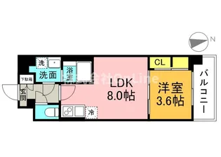 Alivis緑橋【4階】の間取り