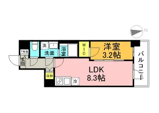 Alivis緑橋【1階】の間取り