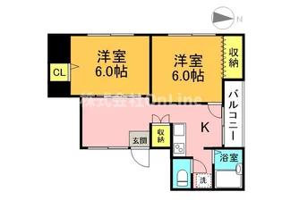 ゴールドハイツ桃谷【3階】の間取り