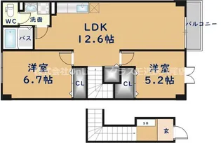プリュジュール【2階】の間取り