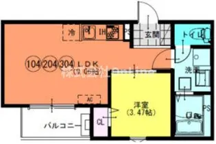 F+style八尾北久宝寺【2階】の間取り