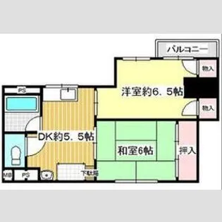 シティ八尾【5階】の間取り