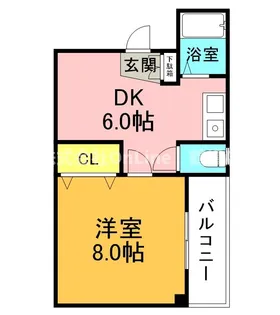 スカイハイツITO【2階】の間取り