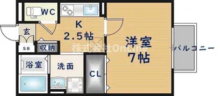 サンクレール志紀【1階】の間取り