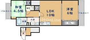 グリーンコートⅡ番館【2階】の間取り