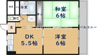 サンライフ若江本町【3階】の間取り