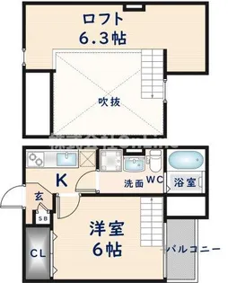 プランドール加美【1階】の間取り