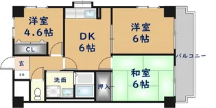 グランシャトレDAIWA【3階】の間取り