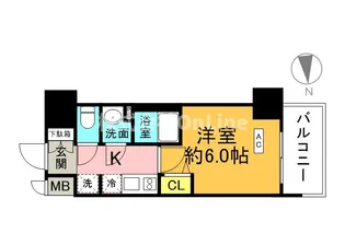 プレサンスOSAKA東中本エシデル【14階】の間取り