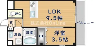 フォーゼ北巽レジデンス【3階】の間取り