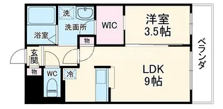 プレサンスNEO長堂アウローラ【6階】の間取り