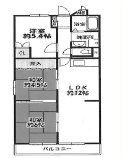 プレジデント東大阪【5階】の間取り