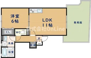 Comodo Residencia八尾南【1階】の間取り