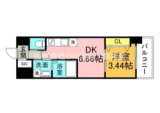 クローバー・グランデ今里【1階】の間取り