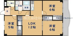 パレーシャル21【5階】の間取り