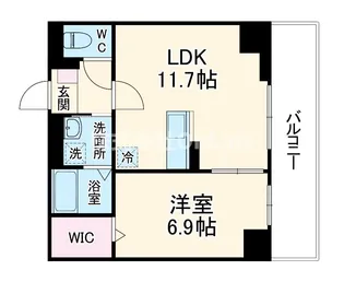 ムーンヒルズ大阪【9階】の間取り