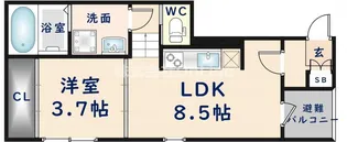ハーモニーテラス荒川Ⅴ【3階】の間取り