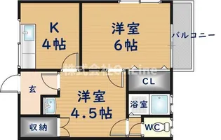 TAIHO宝持ハイツ【2階】の間取り