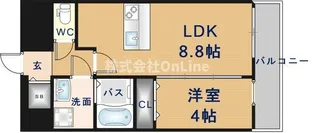 プレサンス長田レジェール【13階】の間取り