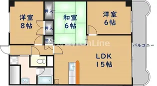 グランドール杉ノ木【5階】の間取り