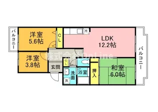 ヴィラ赤とんぼ【3階】の間取り