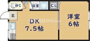 タイガースマンション【1階】の間取り