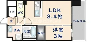 Luxe布施北Ⅲ【13階】の間取り