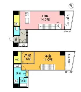 プレミアム長瀬駅前の間取り