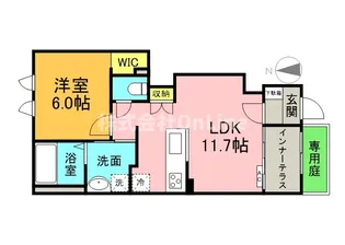 メゾン・ド・ヴェルデ若江【1階】の間取り
