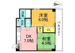 ライズコート永田【5階】の間取り