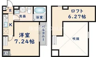 スリーズ長瀬【1階】の間取り