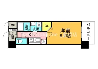ドゥーエ森ノ宮【13階】の間取り