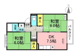 パルコート林Ⅰ【2階】の間取り