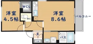 ラナ・カスターナ【1階】の間取り