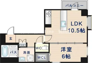 La CASA 石ケ辻【7階】の間取り