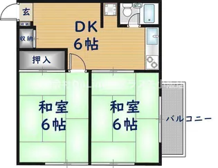 ハイツ音羽【1階】の間取り
