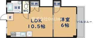 山本北コーポラス1号【4階】の間取り