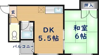 サンシャトー俊徳【3階】の間取り