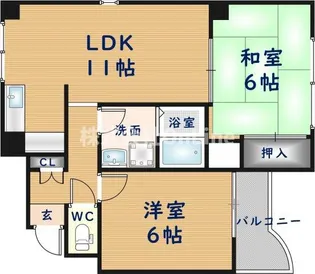 プラーナ徳庵【4階】の間取り