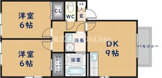 メルベーユ高井田【1階】の間取り