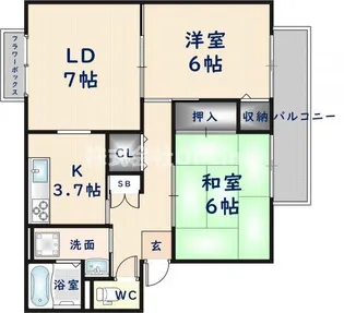メゾンニュー池島 B【1階】の間取り