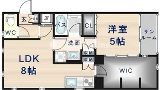 アパートメント玉串東【2階】の間取り