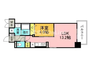 ラ・フェスタ真田山【2階】の間取り