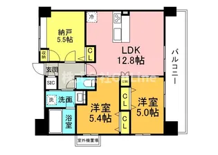 スプランディッド玉造DUE【6階】の間取り