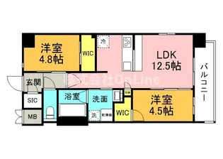 スプランディッド城東関目【5階】の間取り