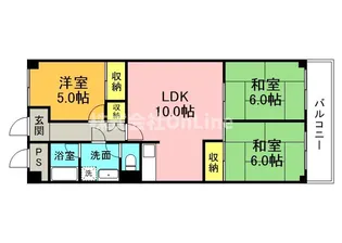 シロハイヌ今米【4階】の間取り