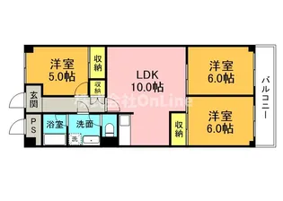 シロハイヌ今米【8階】の間取り